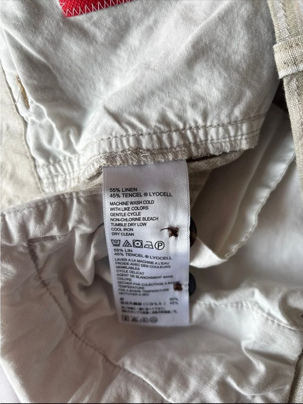 Tommy Bahama Light Cream Striped Flat Front Shorts